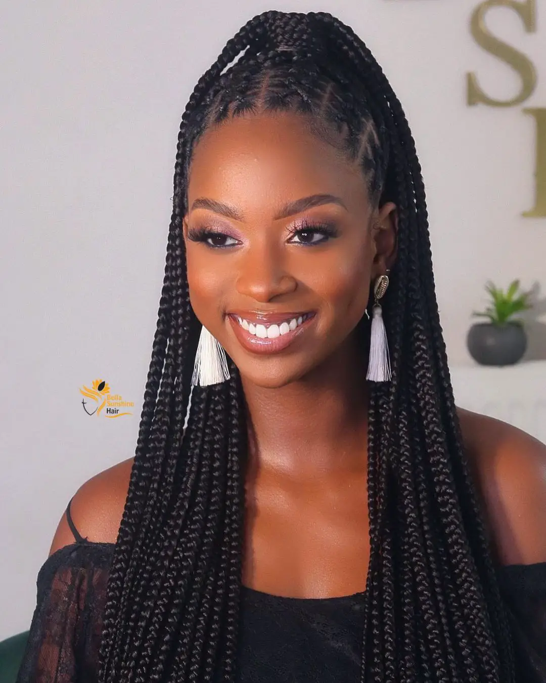 medium knotless braids